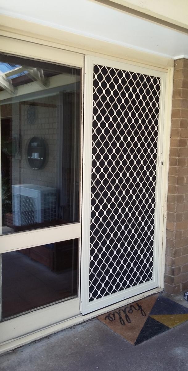 Decorative Diamond Grille Screen Doors, Sliding Screen Door With Pet Guard