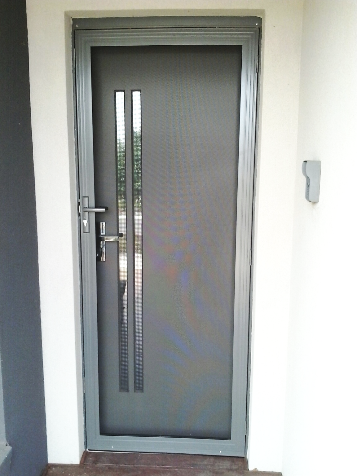 Clear Breeze Stainless Steel Mesh Security Screen Doors North-West Melbourne 2 Stainless Steel Mesh Door Woodlandgrey