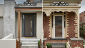 clear security doors vs traditional security doors Melbourne