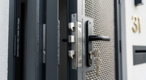 Steel Security Door Frame Three-Point Lock Melbourne