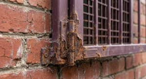 Clear Security Doors Vs Traditional Security Doors: Which Is Better For Melbourne'S Climate? 1 Traditional Steel Security Door Rust Melbourne