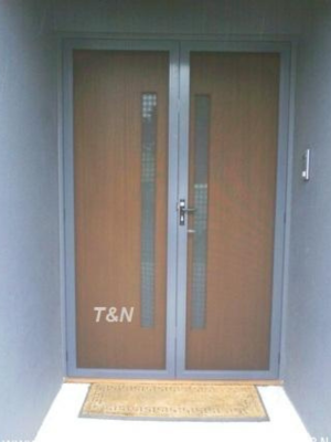 CB: A3 Clear Breeze Security Double doors with stainless steel mesh insert.