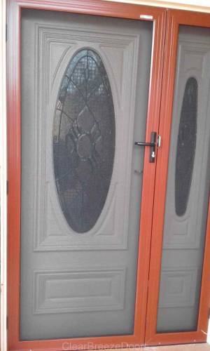 Protect Your Home: The Importance of Security Screen Doors in Melbourne 1 CB: 32 Clear Breeze Stainless Security Door With Hinged Side Panel In Manor Red. This is Similar To A Double Door Arrangement.