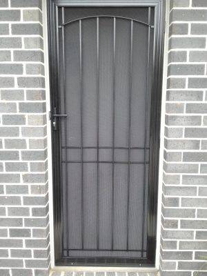 CB: 39 Clear Breeze Yarra Glen Security Door In Black