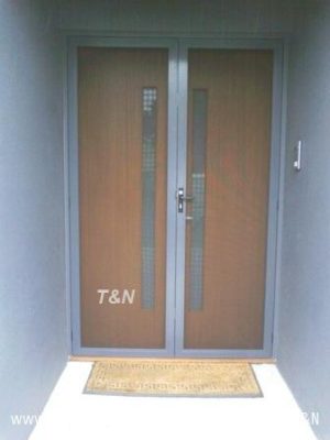 Cb: A3 Clear Breeze Security Double Doors With Stainless Steel Mesh Insert.