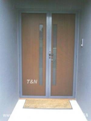 CB: A3 Clear Breeze Security Double doors with stainless steel mesh insert.