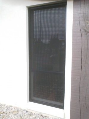 Cb: 37 Clear Breeze Stainless Security Window Panel Fitted On The Outside.