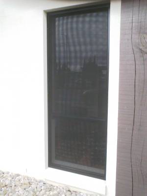 CB: 37 Clear Breeze Stainless Security Window Panel Fitted On The Outside.