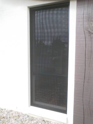 CB: 37 Clear Breeze Stainless Security Window Panel Fitted On The Outside.