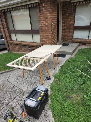 Door & Lock Repairs 3 The Screen Door Is Being Prepared For The Standard Mesh To Be Installed.
