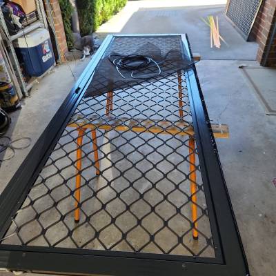Re-Meshing Screen Door Preparing To Install Privacy Mesh