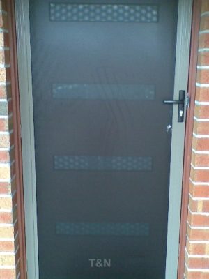 Cb: 34 Clear Breeze Perforated Mesh Security Hinged Door With Triple Lock Aluminium Security Doors Melbourne