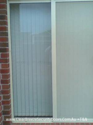 CB: 15 Clear Breeze Stainless Steel Mesh Sliding Screen Door 760m Wide Powder Coated All In One Colour Primrose